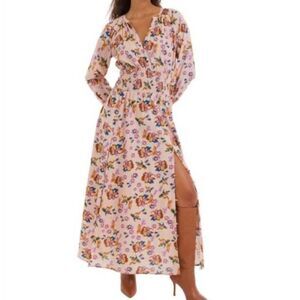 ALLISON NEW YORK Leo Maxi Dress In Blush Floral Size M